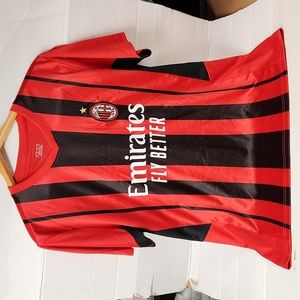 EUC ACM 1899 Emirates Fly Better #19 Men's sz L Soccer Jersey Sempre Milan